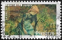 Camille Pissarro «Jeune fille à la baguette» 1881