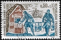 JournÃ©e du timbre 1971 - Poste aux ArmÃ©es 1914-1918