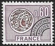 Monnaie gauloise - 0F60 brun-lilas et brun