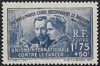 Pierre et Marie Curie d?couvrent le radium Union internationale contre le cancer