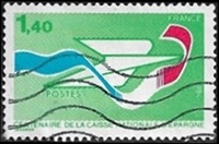 Centenaire de la Caisse Nationale d'Epargne 1.40F vert