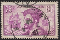 Jacques Cartier - 1554-1954 - 75c lilas