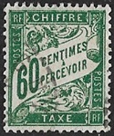 Chiffre-taxe type banderole 60c vert