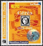 Cent cinquantiÃ¨me anniversaire du premier timbre-poste franÃ§ais Le CÃ©rÃ¨s noir 1900 (avec Ã©tique