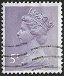 Reine Elizabeth II - 5P  violet pÃ¢le
