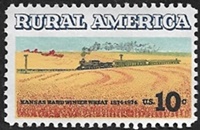 Amérique rurale - Champs de blé et train