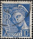 10c bleu (République Française)